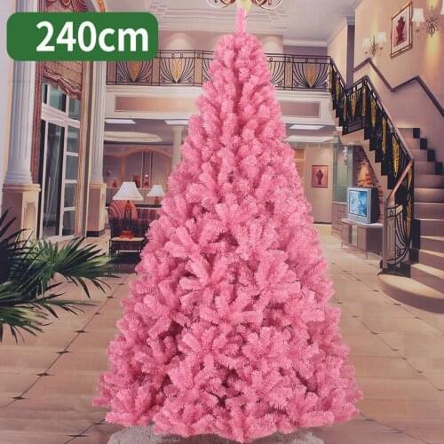 240cm Christmas tree pink rose red artificial Christmas tree decorations Christmas decorations for home free shipping