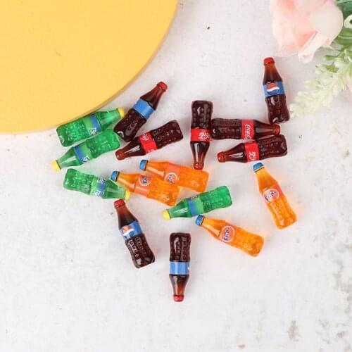 4PCS Dollhouse Miniature Coke Beverage Soda Water Drink Kitchen Toy Pretend Play Food Toy Kitchen Accessories Toys