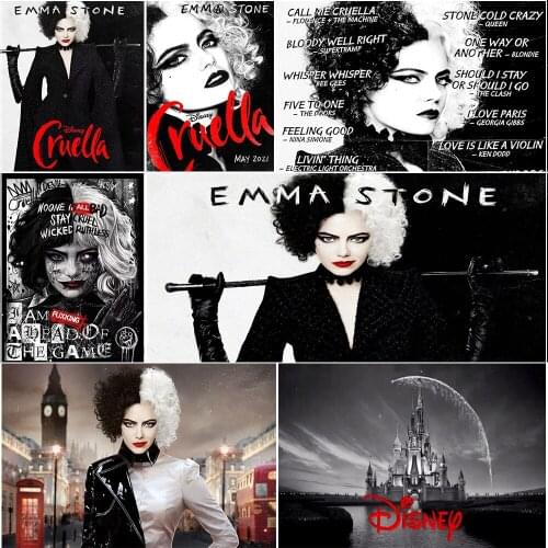 Disney 5D Diy Diamond Painting "Black and White Queen" Queen Rhinestone Mosaic Cross Stitch High Quality Decorative Painting