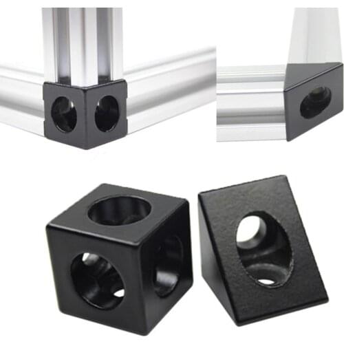 2020 Aluminum Block Cube Prism Connector Wheel Regulator Corner V-slot Three Way Connector 90 degree Angle