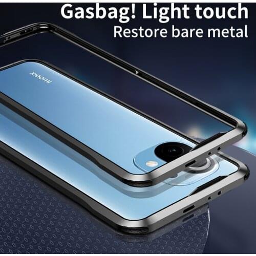 Aluminum Metal Frame Luminous Shockproof Aluminum Bumper Protect Phone Case for Xiaomi Mi 11 Phone Case