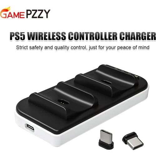 For PS5 game handle dual charger PS5 wireless controller charger handle charging base with converter charger