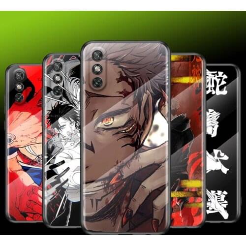 Tempered Glass Cover Jujutsu Kaisen For Huawei Y6 Y7 Y9 Y5P Y6P Y8S Y8P Y9A P Smart Z 2019 2020 2021 Phone Case