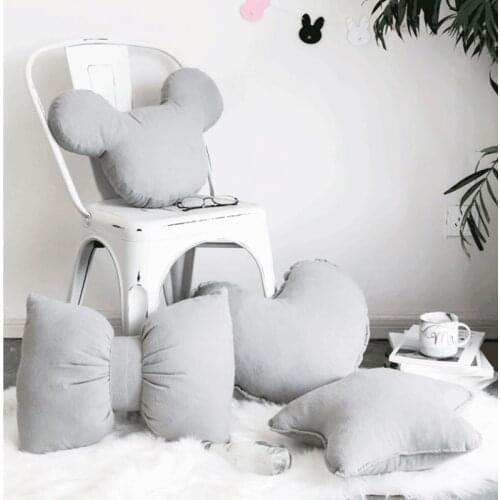 Baby Pillow Cotton Cartoon Heart-shaped Newborn Protection Cushion Kids Pillow Infant Toy Doll Childrens Room Decor