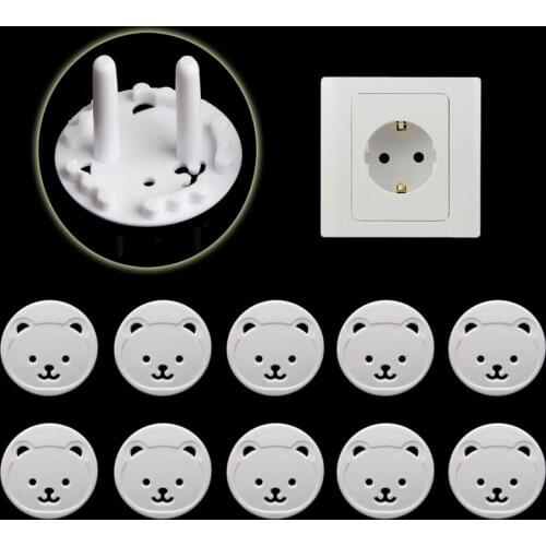 10X Power Kid Socket Cover Baby Child Protector Guard Mains Point Plug Bear New