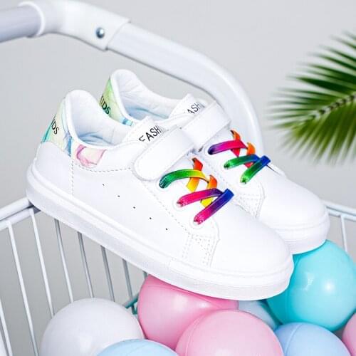 Autumn Leather Kids Shoes Baby Boy Girl Childrens Casual White Sneakers Breathable Soft Non-Slip Running Sport Shoes Size 25-37