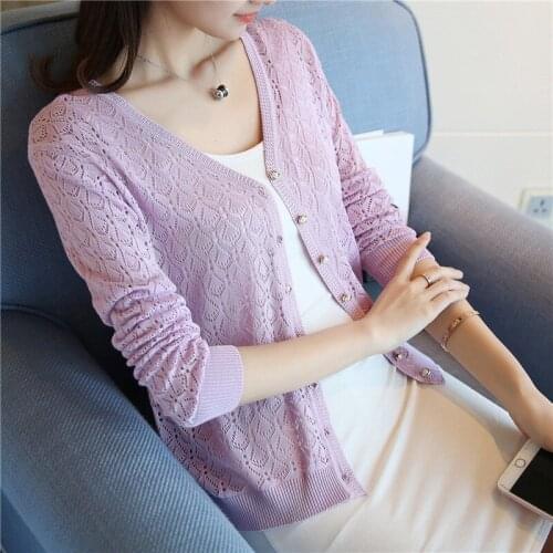Jumper New Cotton Special Price, Thin Knitted Sweater, Womens Cardigan Jacket, 2019 Summer Sunscreen, Air Conditioning Shirt