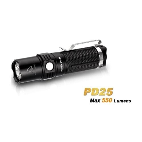 FENIX PD25 flashlight Cree XP-L (V5) LED 5 Mode Max 550 Lumens Waterproof Rescue Search Torch Flashlight ,free shipping