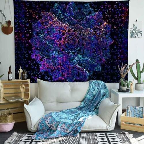Simsant Hippie Elephant Tapestry Colorful Tie Dye Mandala Indian Wall Hanging Tapestries for Living Room Bedroom Home Dorm Decor