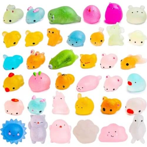 New Gold powder Squishy Toy Cute Animal Antistress Ball Squeeze Mochi Rising Toys Abreact Soft Sticky Squishi Stress Relief Toys