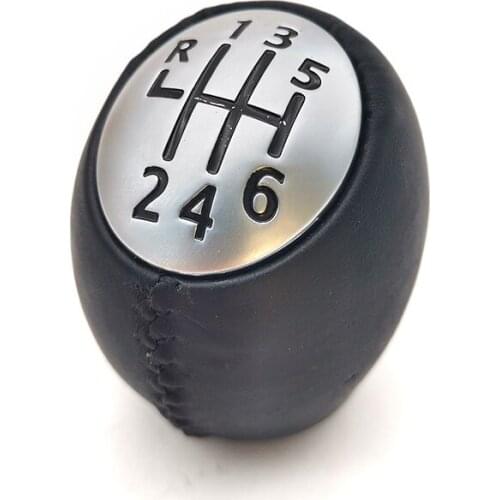 PU Leather 6Speed Car Gear Shift Gear Knob For Renault Megane Clio Laguna