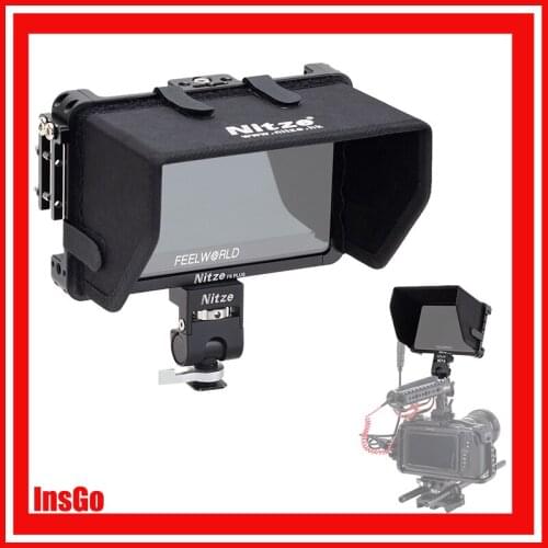 NITZE 5.5 MONITOR CAGE FOR FEELWORLD F6 PLUS MONITOR WITH CABLE CLAMP - TP-F6PLUS Monitor aluminum alloy Cage