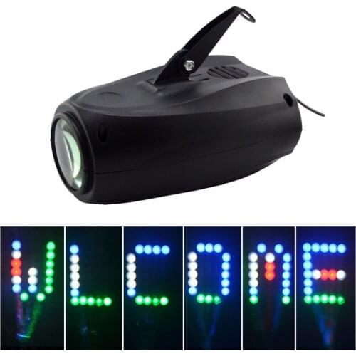 AUCD Mini Leds RGBW Lattice 64 Patterns Sound Projector Lights Disco Home Club Christmas Party DJ Show System Stage Lighting M03