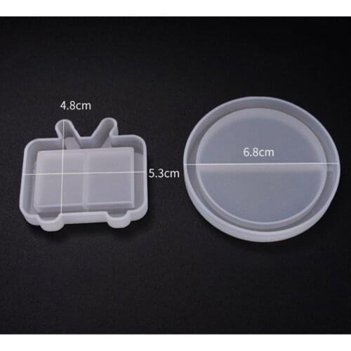 New Quicksand Mold Snowflake Round Square Model DIY Handmade Pendant Jewelry Making Silicone Molds Crystal Epoxy Mould A0KD