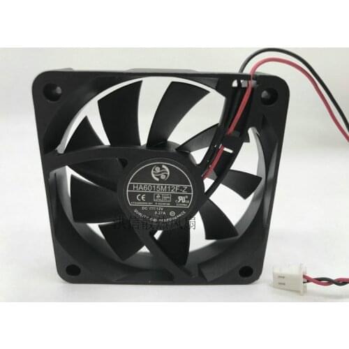 Original ONG HUA 6015 HA6015M12F-Z DC12V 0.27A two-wire silent cooling fan