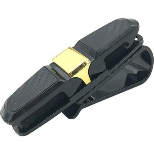 Portable Fastener Clip Car Eyeglasses Clip Ticket Card Clamp ABS Car Glasses Cases Black Car Sun Visor Sunglasses Holder