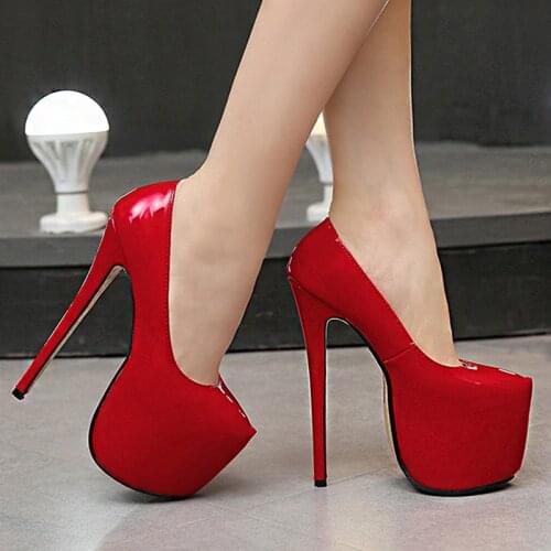 2021 New Red Fashion High Heels For Womens With Artificial Leather Platform Stiletto Sexy Shoes