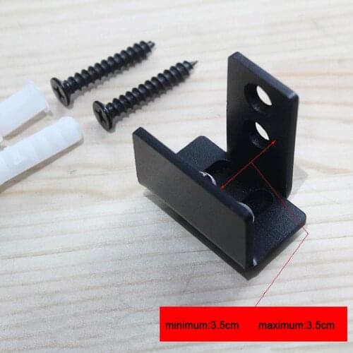 Sliding Barn Door Bottom Floor Guide, U Shape Adjustable Fit Flat Bottom Wall Mount Doors Hardware