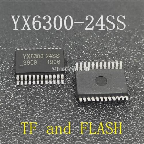 2pcs X YX6300-24SS YX6300 Serial mp3 spots feature MP3 programs can be linked to U disk TFcard SD card chip YX630024SS YX6300-24