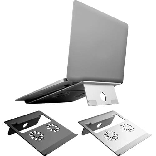 Besegad Foldable Laptop Stand Aluminum Notebook Tablet Cooling Support Riser Bracket Holder Base for Macbook Air Pro Accessories