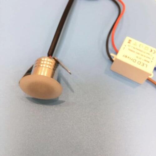 5pcs/lot Mini Downlight Under 45mm Cabinet Spot Light 1W Ceiling Recessed Lamp AC85-265V Dimmable Down lights free shipping