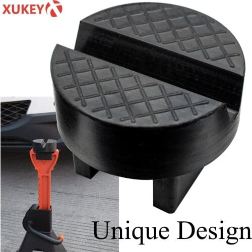 Universal Jack Stand Pad Adapter Axle Stand Lifting Heavy Duty Rubber Anti Slip Sill Damage Protector Rail Slotted Repair Tools