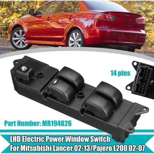 Window Switch Car LHD Black Electric Power Window Switch for Mitsubishi Lancer 2002-2013 Pajero L200 2002-2007 MR194826