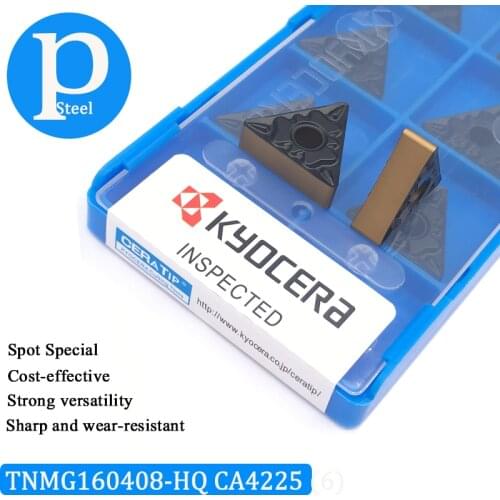 10PCS 100% Original TNMG160408 HQ CA4225 Bicolor Carbide Inserts For Steel TNMG 160408 High Quality Turning Tool CNC Lathe Tools