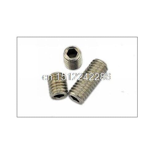 100/pk M5*6mm 304 Stainless steel Hex Socket Set Screw grub screw Cup Point