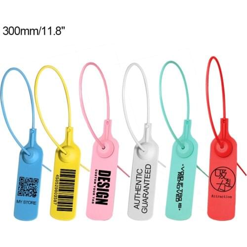 1000Pcs Custom Clothing Tags Plastic Disposable Zip Ties for Garment Logo Brand Luaagae Shoes Bag Hang Label 300mm/11.8" New
