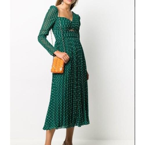 2020 New arrive high quality women green dress