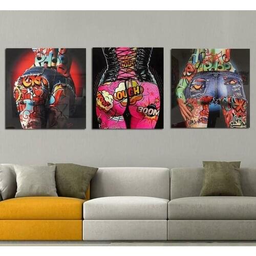 3pcs Abstract Color Art Canvas Painting, Decorative For Living Household Wall