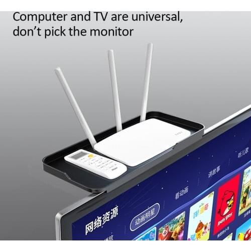 30*12.5cm Adjustable Computer Monitor Rack Plastic LCD TV Top Screen Bracket Creative Multifunctional Storage Rack Black/White