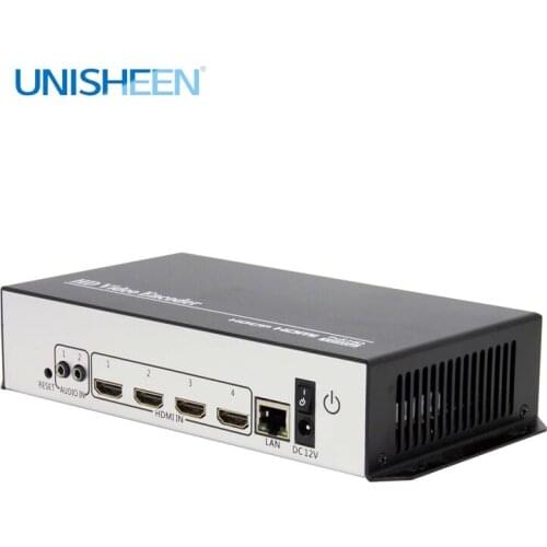 Unisheen SRT RTSP 4K H.265 HEVC H.264 4in1 HDMI Video Encoder Transmitter Live Streaming Youtubve Facebook Broadcast Onvif