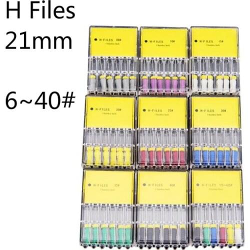 5box/30pcs Hand Use Stainless Steel H File Endo Single MIx Size Dental Tools For Root Canal Treatment Endodontic H File