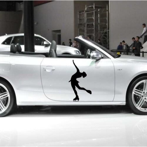 58cm x 32.22cm 2 x Winter Sports Modern Figure Skating Ice (one For Each Side) Sticker For Car Door Side Vinyl Decal 8 Colors