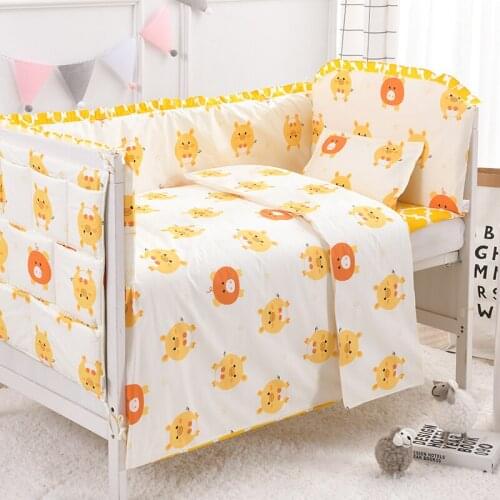 6/9pcs Baby Bedding Set baby nursery Nordic Cotton crib set Cot Bedding Soft Infant Bed Clothes 120*60/120*70cm