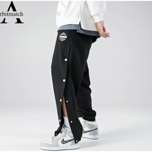Sweatpants Mens Fashion Casual Harem Pants Trousers Single-breasted Men Streetwear Loose Straight Trousers Mens Joggers Track