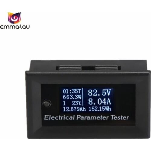 7In1 Digital OLED Multimeter DC 0-100V 0-10A Voltmeter Ammeter Voltage Ampere Power Time Temperature Multi-fuction Meter