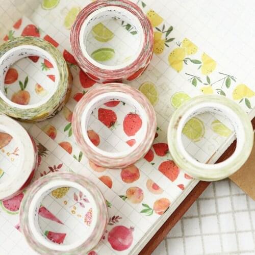 DIY Cute Strawberry Decorative Washi Tape Scrapbooking Sticker Kawaii Lemon Adhesive Masking Tape Stationery School Supplies