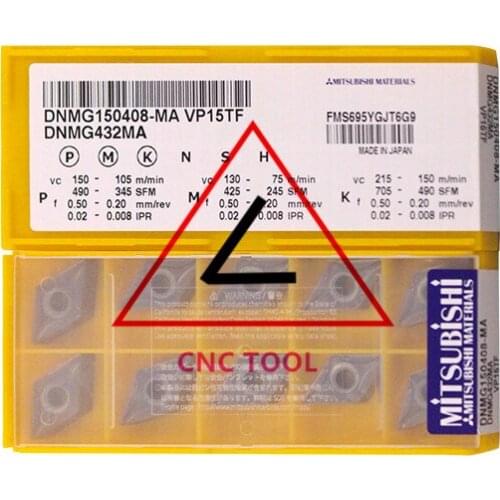 DNMG 150408 MA VP15TF 10pcs original Mitsubishi turning insert DIAEDGE