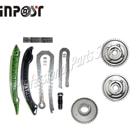 Camshaft Adjuster Sprocket Timing Chain Guide Rail Set for Mercedes M271 C250 E250 SLK250 2710502847 2710503047