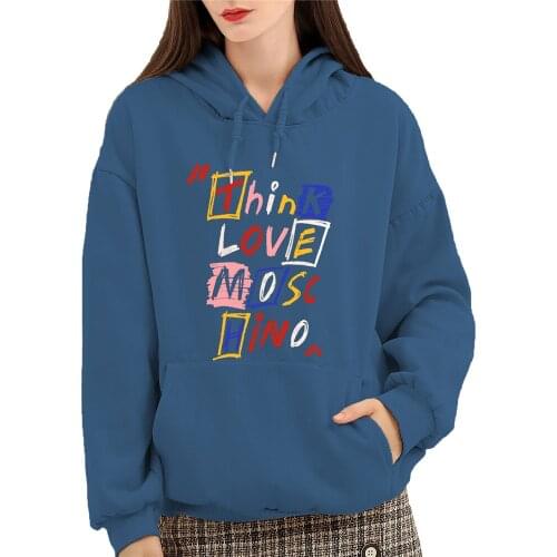 Kawaii Letter Graphic Hoodies Goth Aesthetic Harajuku Oversized Sweatshirts Cotton Hip Hop Streetwear Winter Ladies Kpop Hoodie