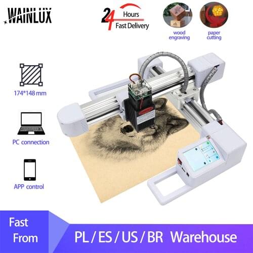 Portable Mini Laser Engraver 3.5"inch Screen 7000mW 20W Wood Laser CNC Engraving Machine Cutting Marking Printing 3 mode control