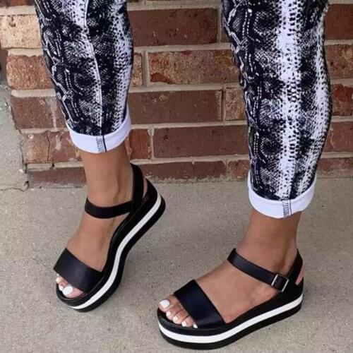 Summer Sandals Women Wedges Platform Shoes Ladies Candy Color Casual Sandals Non-Slip Lightweight Gladiator Sandals Beach Shoes