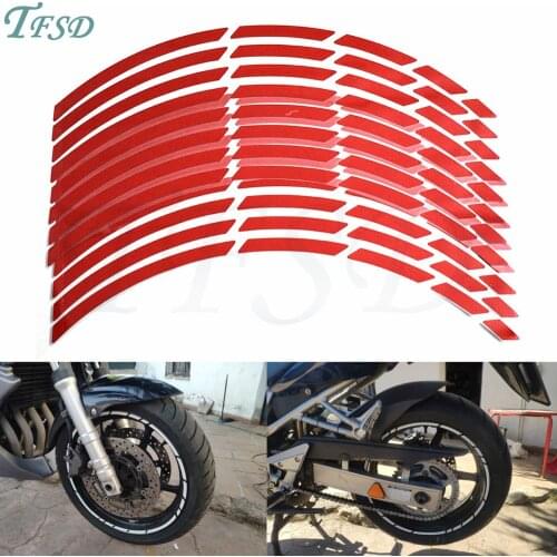 Car motorcycle Tire Rim Stickers 17"-19" Reflective Wheel Tyre Sticker Decors For HONDA CBR600RR CBR 600 RR CBF600 SA VFR1200