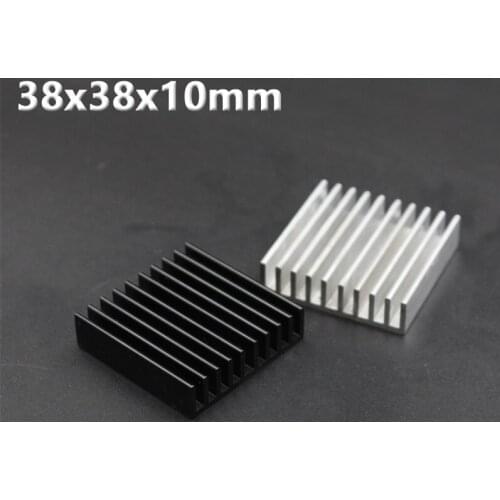 38x38x10mm high quality aluminum alloy heatsink fin router MOS display memory fin multi-color optional 38*38*10mm Cooler