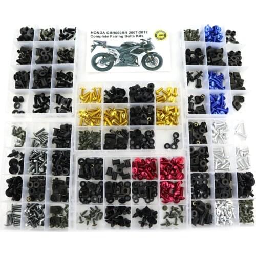 Fit For Honda CBR600RR CBR 600RR 2007 2008 2009 2010 2011 2012 Complete Full Fairing Bolts Kit Bodywork Screws Clips Aluminum