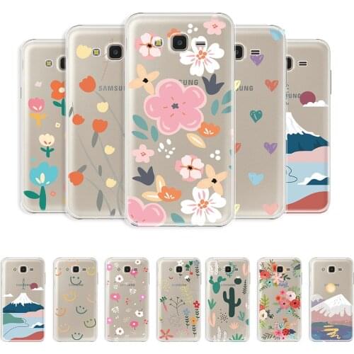 For Samsung J7 Neo Case Clear Back Cover on Galaxy J7 Neo Transparent Phone Case For Samsung J7 Neo Protective Shell Capa Flower