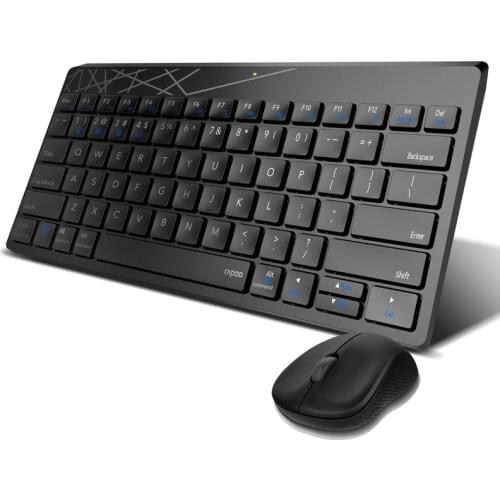Rapoo Multi-mode Silent Wireless Keyboard Mouse Combo Switch Between Bluetooth and 2.4G Connect 3 Devices For Computer/Phone/Mac